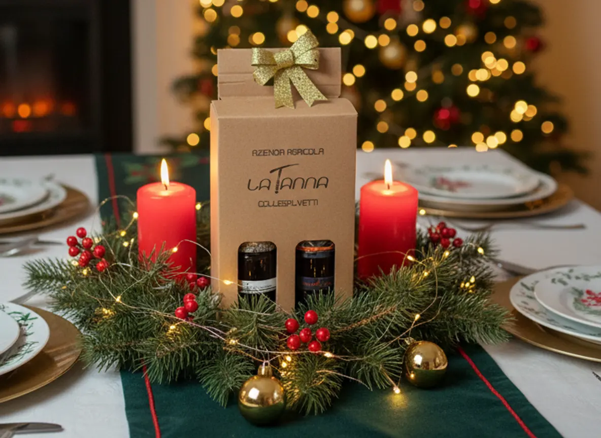Agriturismo la tanna regali di natale scatole di cartone di vino 02