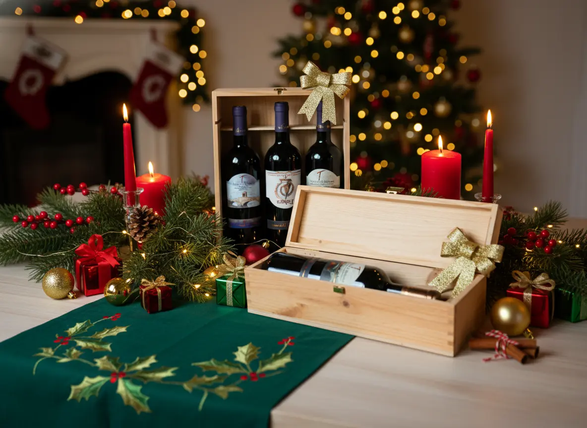 Agriturismo la tanna regali di natale scatole di legno di vino